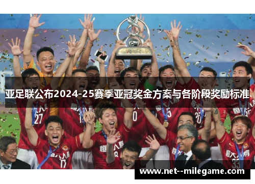 亚足联公布2024-25赛季亚冠奖金方案与各阶段奖励标准